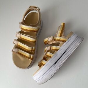 Used Nike Icon Classic Sandals 'Orange' 9 Platform